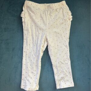 Old Navy Cream Leggings with Gold Dots